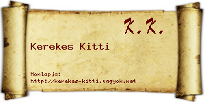 Kerekes Kitti névjegykártya